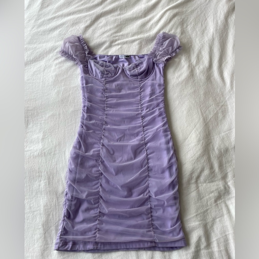 Lilac Purple Mini Dress
